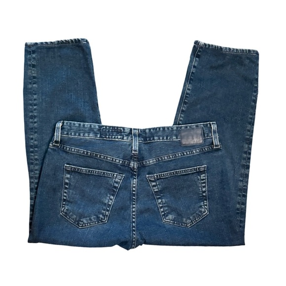 AG Adriano Goldschmied Ex Boyfriend Slouchy Slim Crop Blue Denim Jeans Size 28 - Picture 3 of 13
